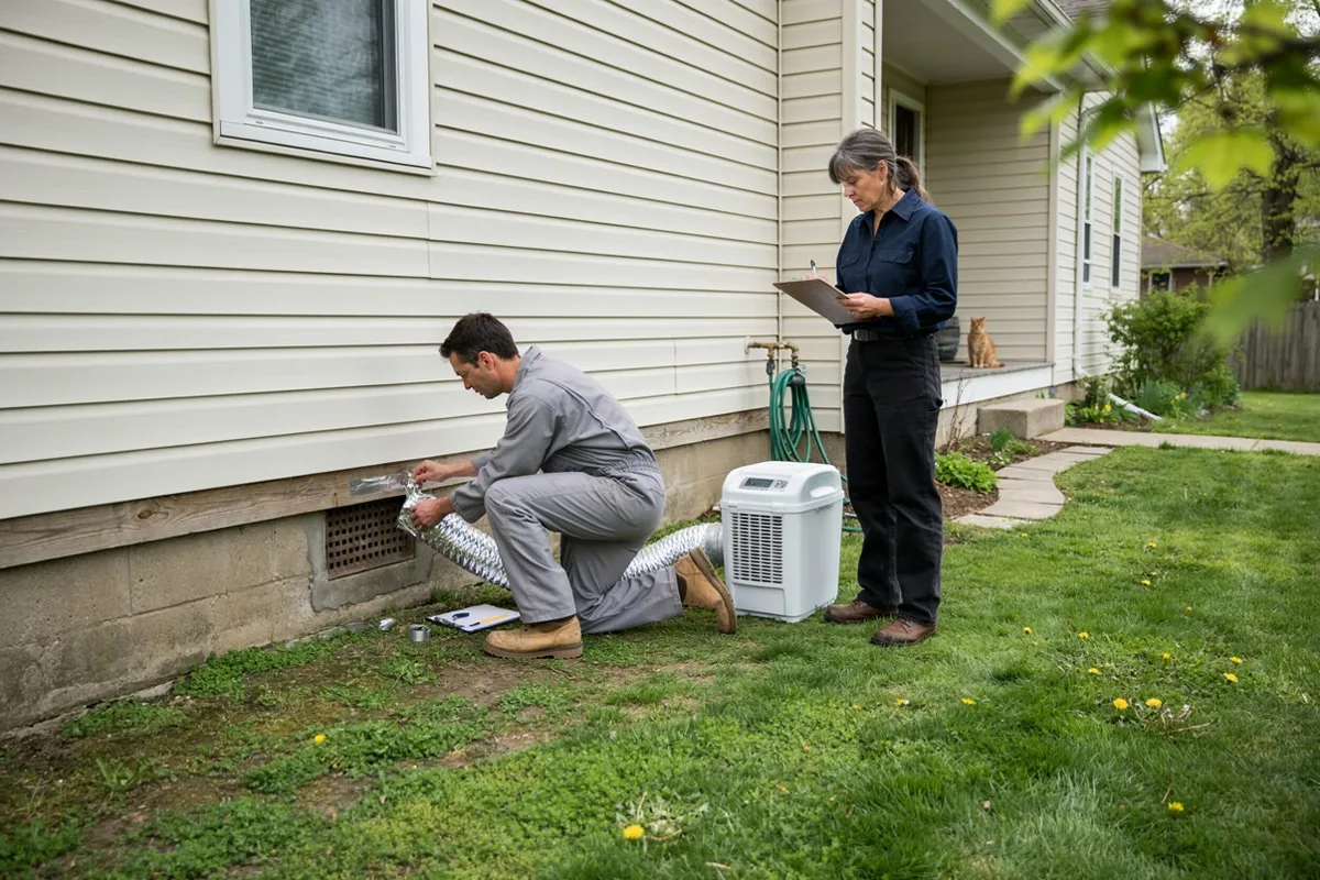 Crawl space mold remediation in Lafayette, LA